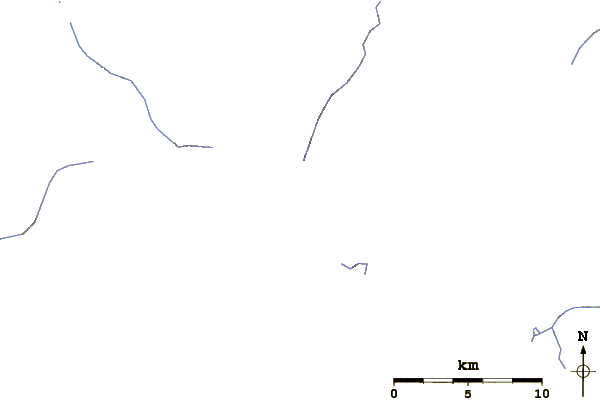 Roads and rivers around Doublet Peak