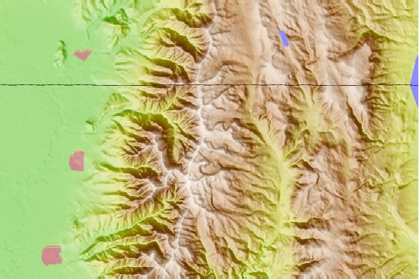 Surf breaks located close to Doubletop Mountain