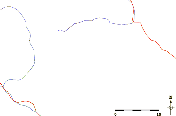 Roads and rivers around Doubletop Peak