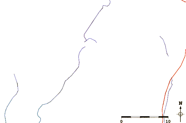 Roads and rivers around Douglas Knob