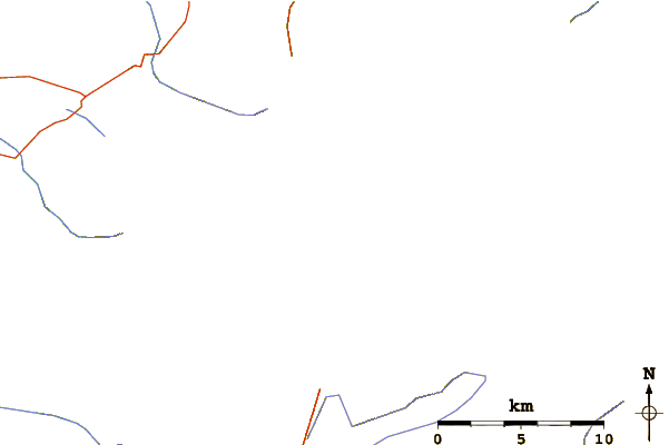 Roads and rivers around Douglas Peak