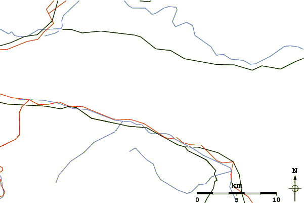 Roads and rivers around Dovška Baba