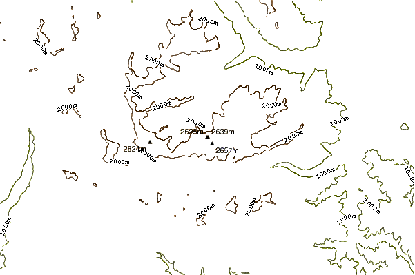 Mountain peaks around Dragontail Peak