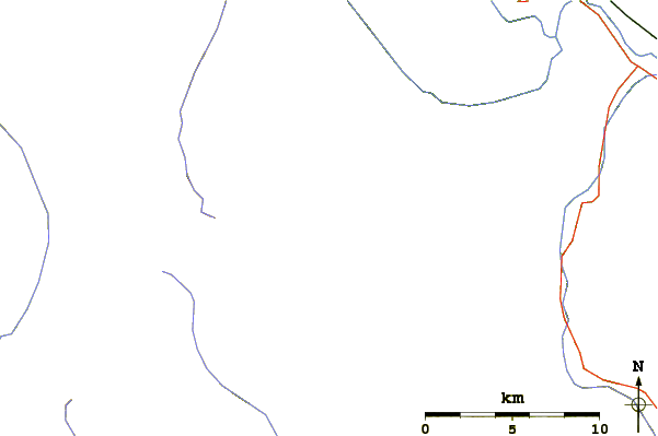 Roads and rivers around Dragontail Peak