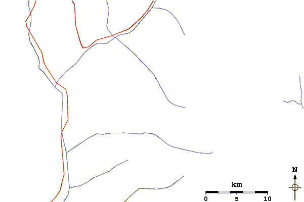 Roads and rivers around Drangnag Ri