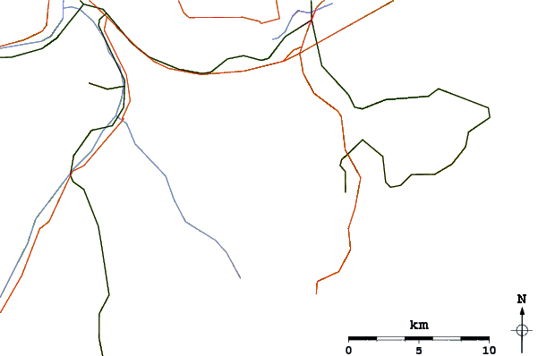 Roads and rivers around Drättehorn