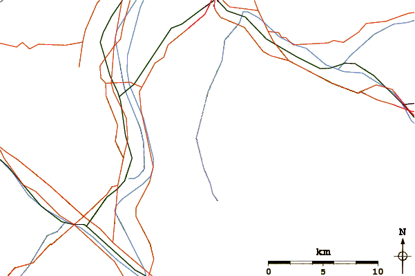 Roads and rivers around Drei Kapuziner