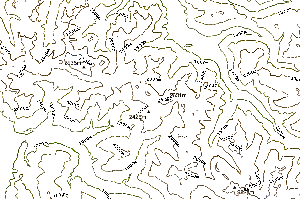 Mountain peaks around Drei Türme