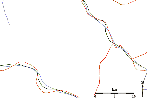 Roads and rivers around Drei Türme