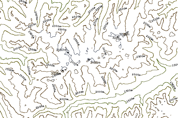 Mountain peaks around Dreiländerspitze