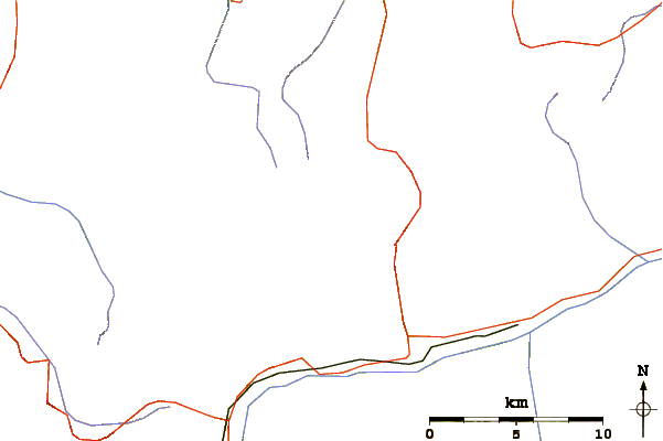 Roads and rivers around Dreiländerspitze
