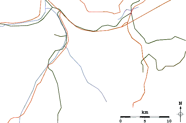 Roads and rivers around Dreispitz