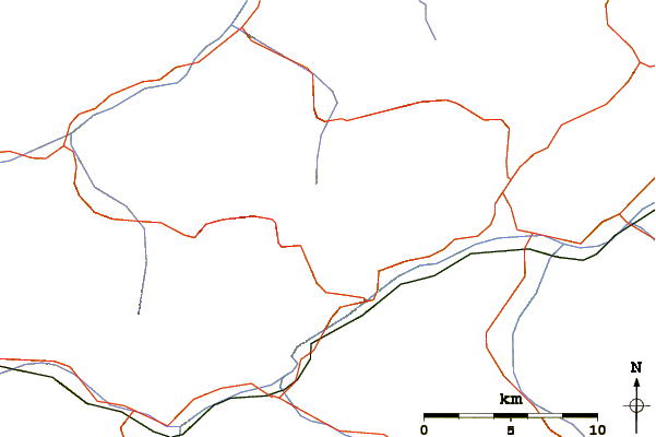 Roads and rivers around Dremelspitze