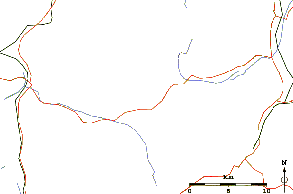 Roads and rivers around Druesberg