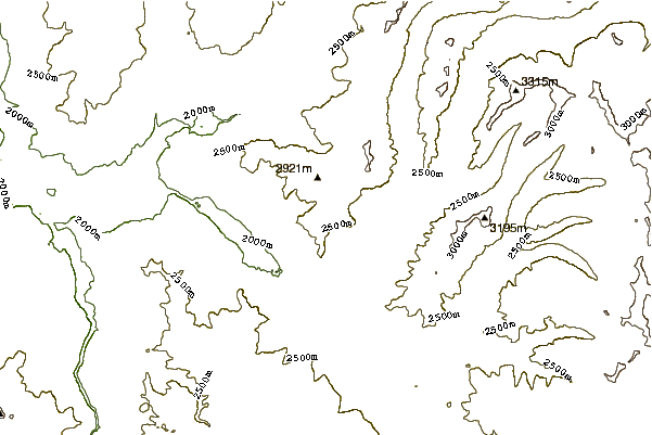 Mountain peaks around Druid Peak