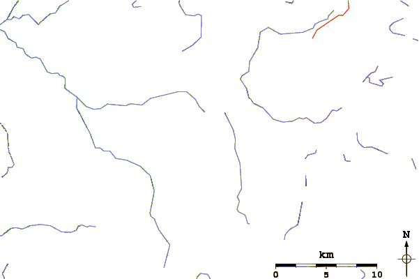 Roads and rivers around Du Cane Range