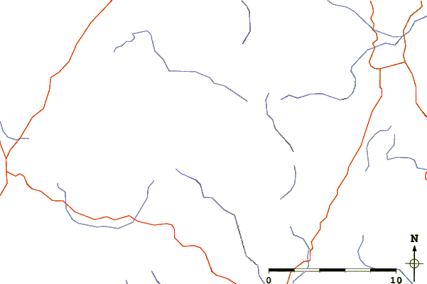 Roads and rivers around Duff Hill