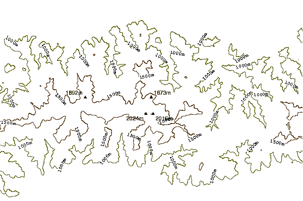 Mountain peaks around Dumbier