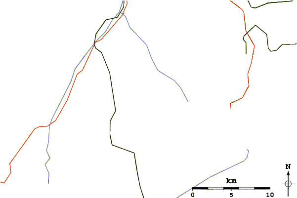 Roads and rivers around Dündenhorn