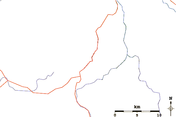 Roads and rivers around Dunraven Peak