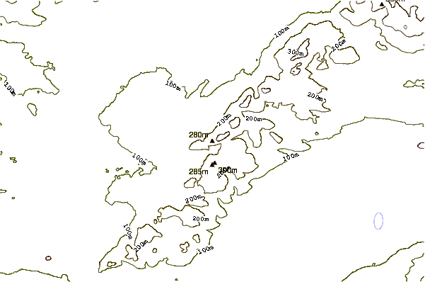 Mountain peaks around Dunsinane Hill