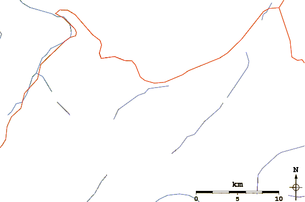 Roads and rivers around Dusty Star Mountain