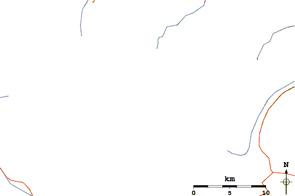 Roads and rivers around Dykh-Tau