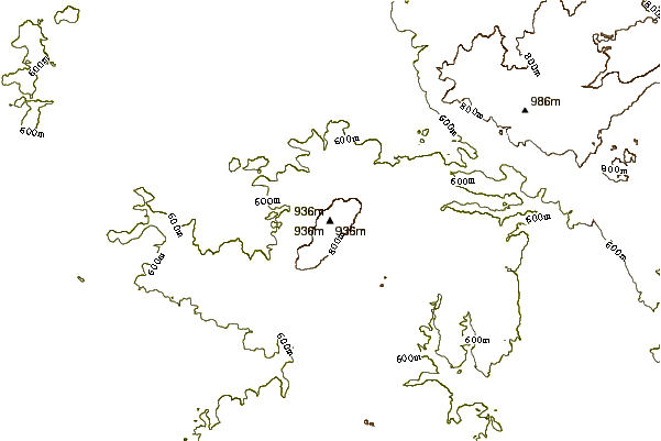 Mountain peaks around Dyleň