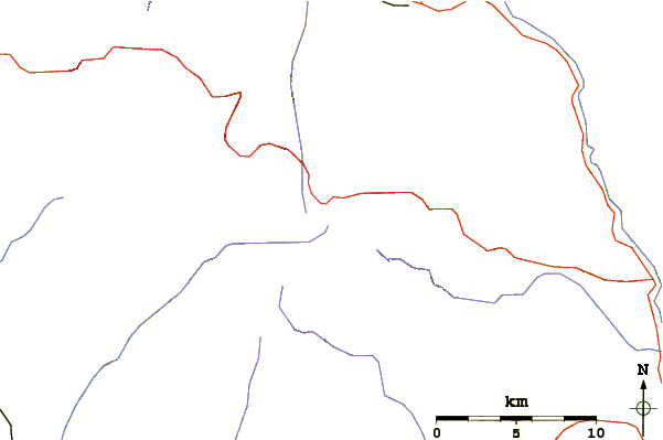 Roads and rivers around Dzhengal