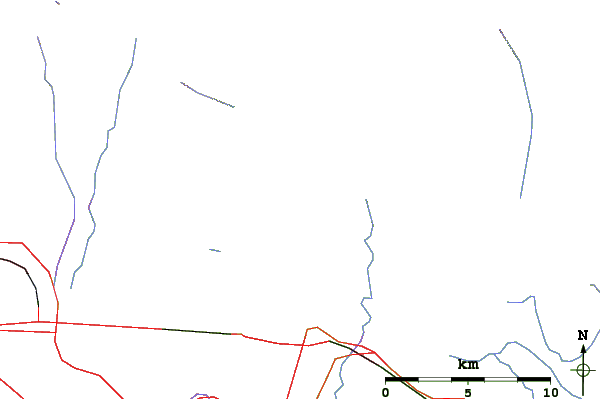 Roads and rivers around Eagle Mountain (British Columbia)