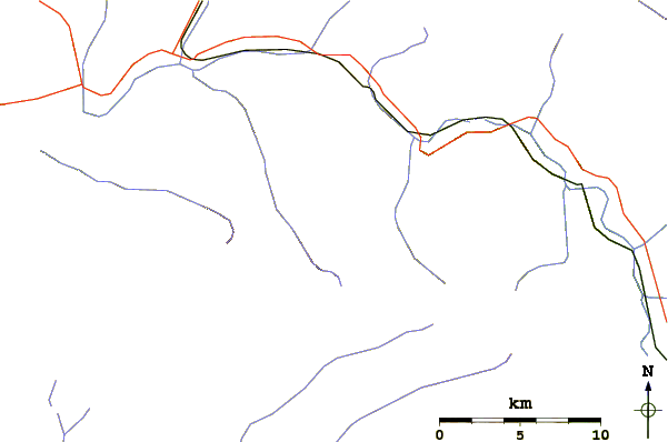 Roads and rivers around Eagle Mountain (Ulster County, New York)