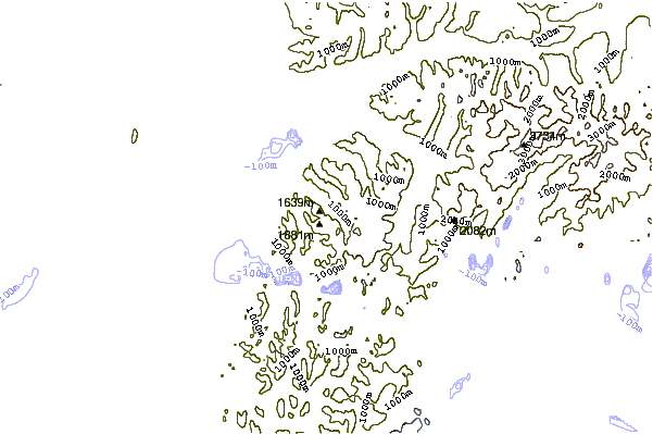 Mountain peaks around Eagle Peak (Alaska)