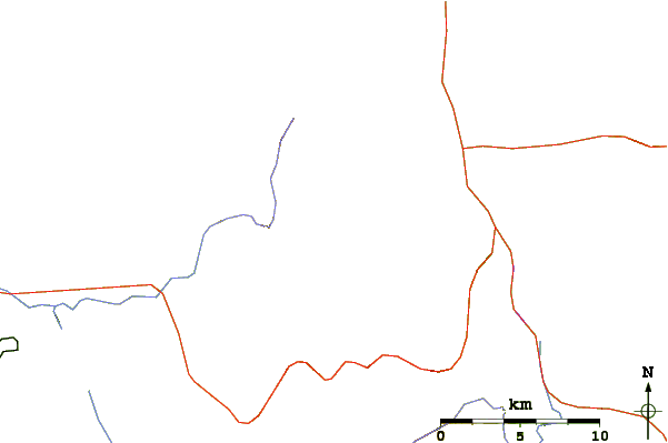 Roads and rivers around Eagle Peak (California)