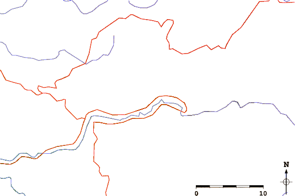 Roads and rivers around Eagle Peak (Mariposa County, California)