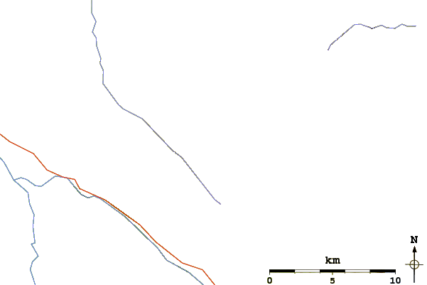 Roads and rivers around Eagle Peak (Sir Donald Range)