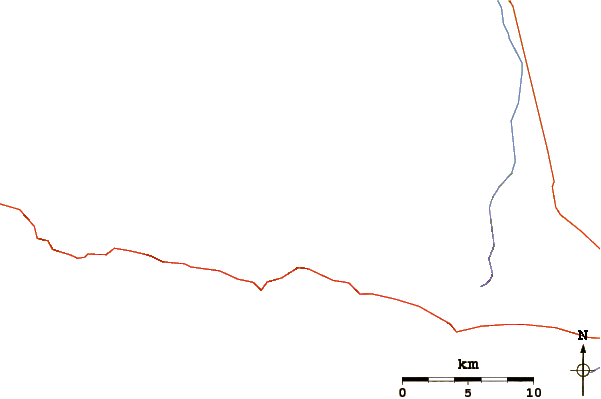 Roads and rivers around Eagle Rest Peak