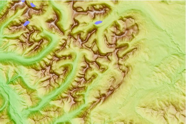 Surf breaks located close to Eagle Ribs Mountain