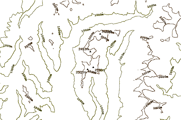 Mountain peaks around Earnslaw