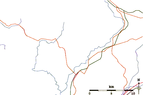 Roads and rivers around Easington Fell