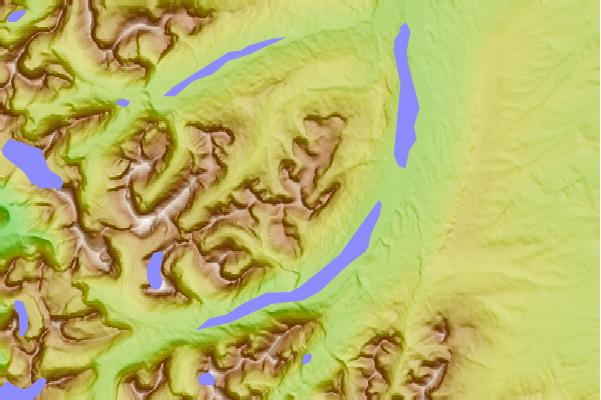 Surf breaks located close to East Flattop Mountain