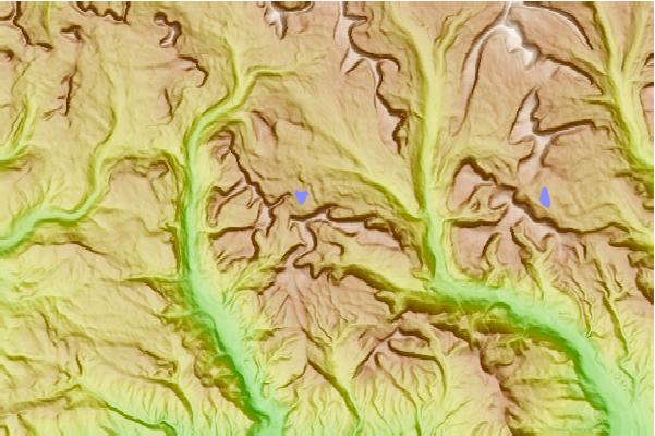 Surf breaks located close to East Grandaddy Mountain