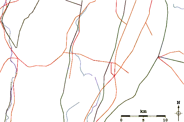 Roads and rivers around East Peak (New Haven County, Connecticut)