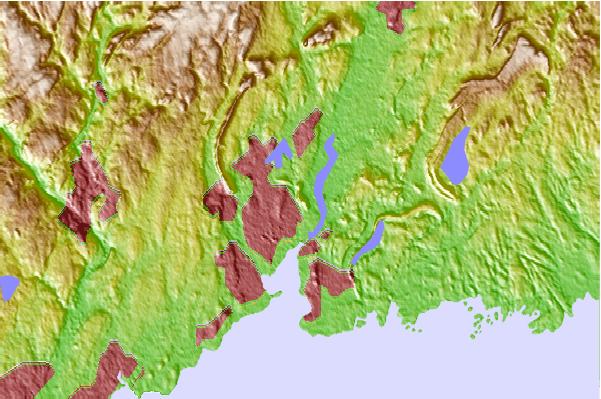 Surf breaks located close to East Rock