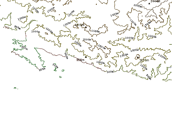 Mountain peaks around Echo Mountain