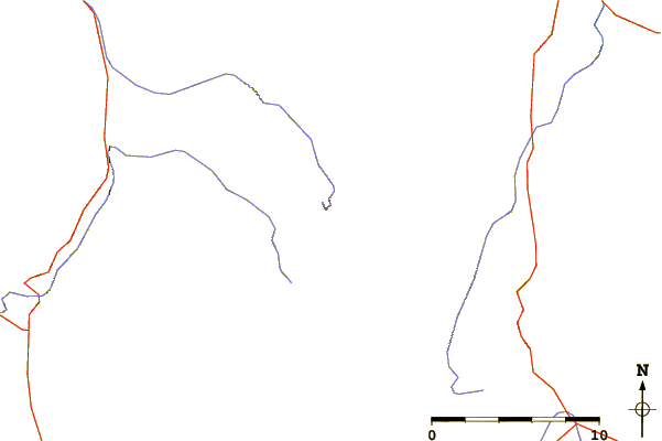 Roads and rivers around Echo Peak (Wyoming)