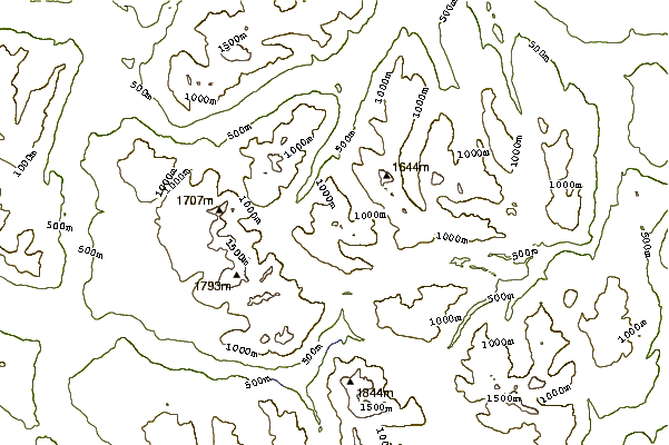 Mountain peaks around Eden Mountain