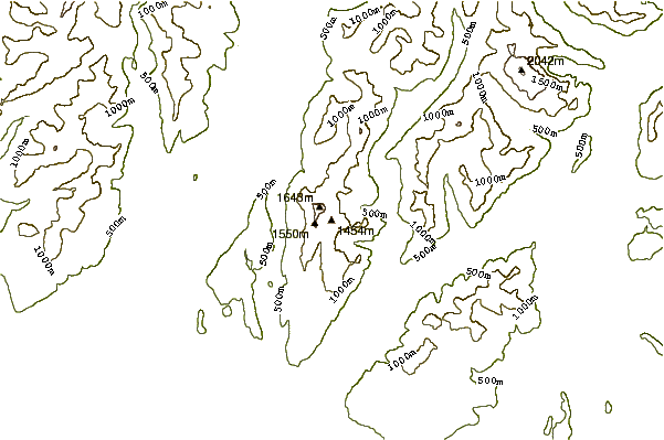 Mountain peaks around Edge Peak