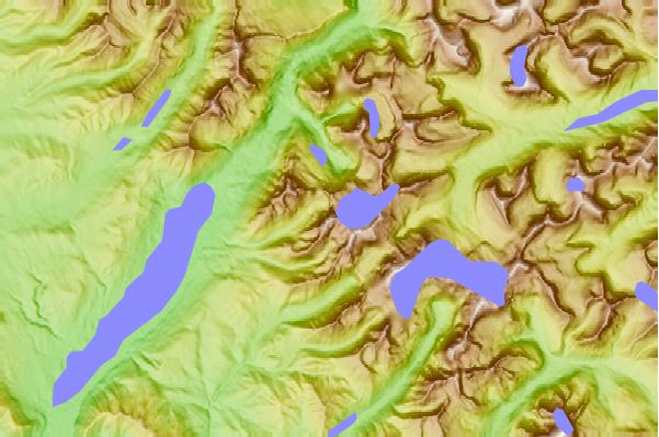 Surf breaks located close to Edwards Mountain