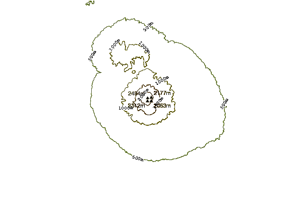 Mountain peaks around Egmont