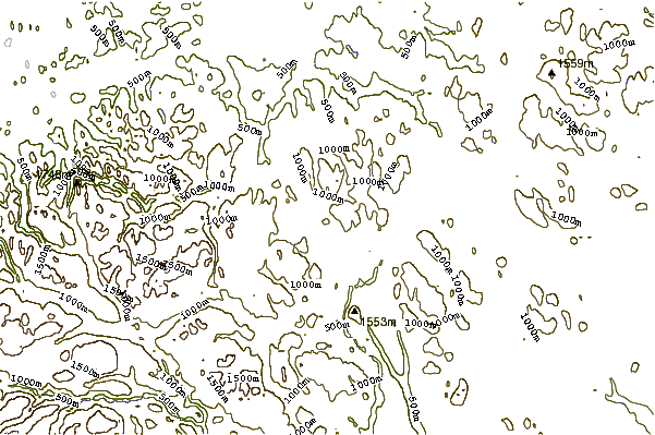 Mountain peaks around Eidsfjell